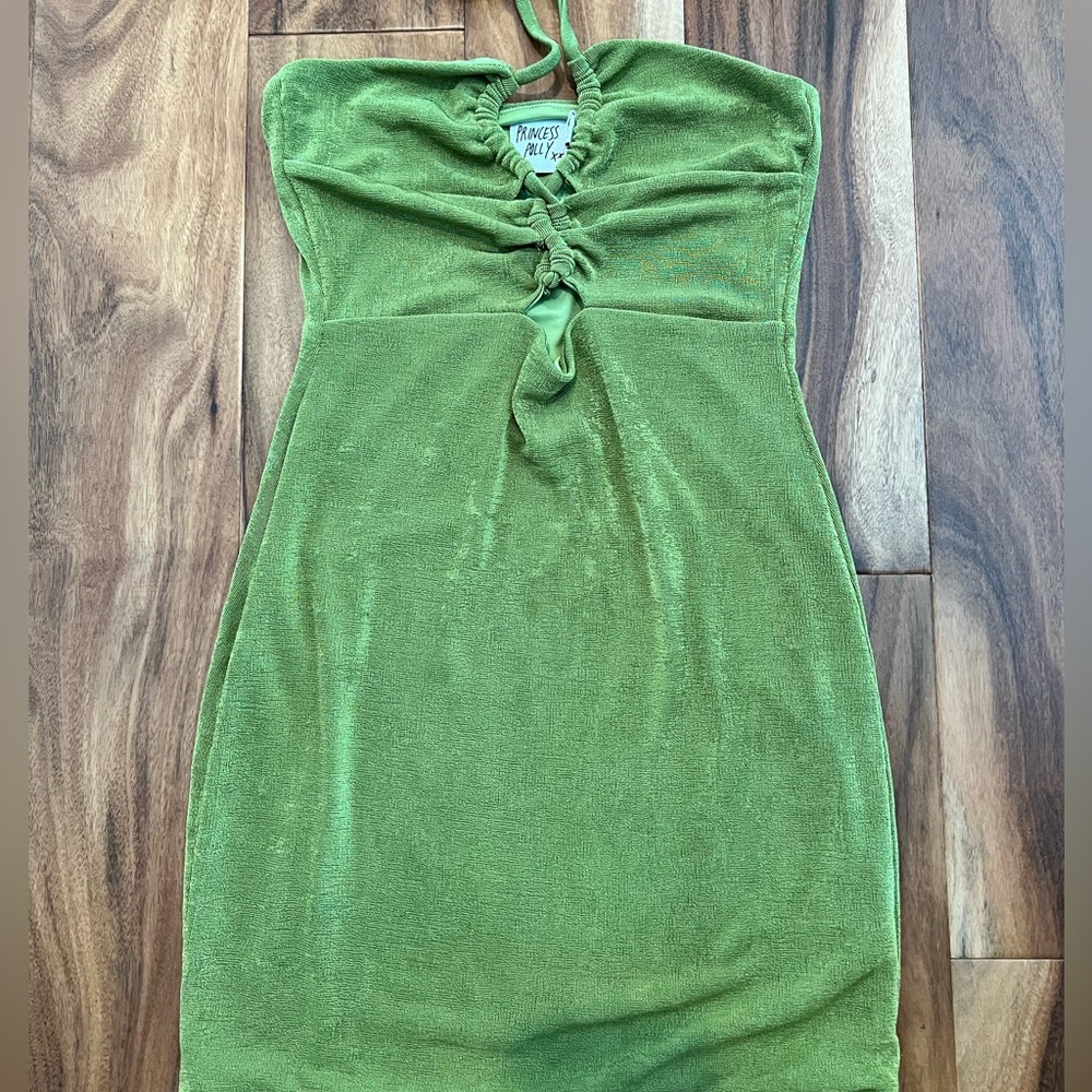 PrincessPolly Green Halter dress